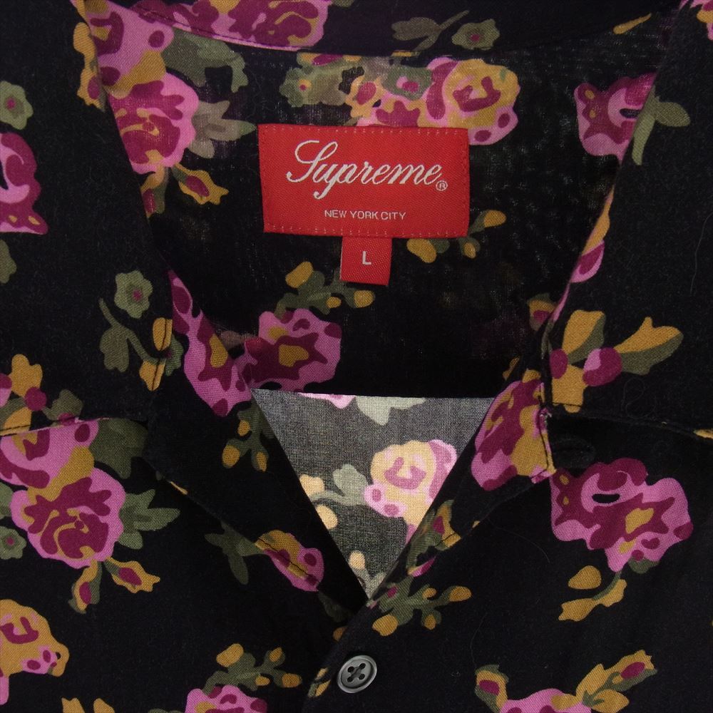 Supreme シュプリーム 20SS Floral RAYON S/S SHIRT フローラル レーヨン 半袖 シャツ マルチカラー系 L【中古】