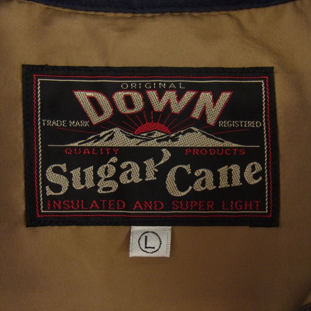 SUGAR CANE シュガーケーン SC12340 レザー ヨーク ダウンベスト ネイビー系 L【中古】