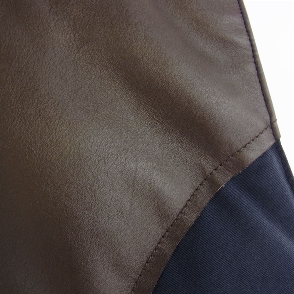 SUGAR CANE シュガーケーン SC12340 レザー ヨーク ダウンベスト ネイビー系 L【中古】