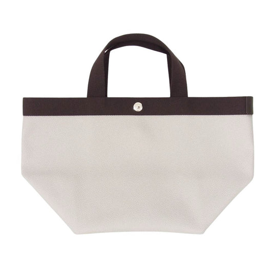 Herve Chapelier エルベ・シャプリエ 707GP リュクス 舟形トート マスティック×モカ ハンドバッグ ブラウン系【美品】【中古】