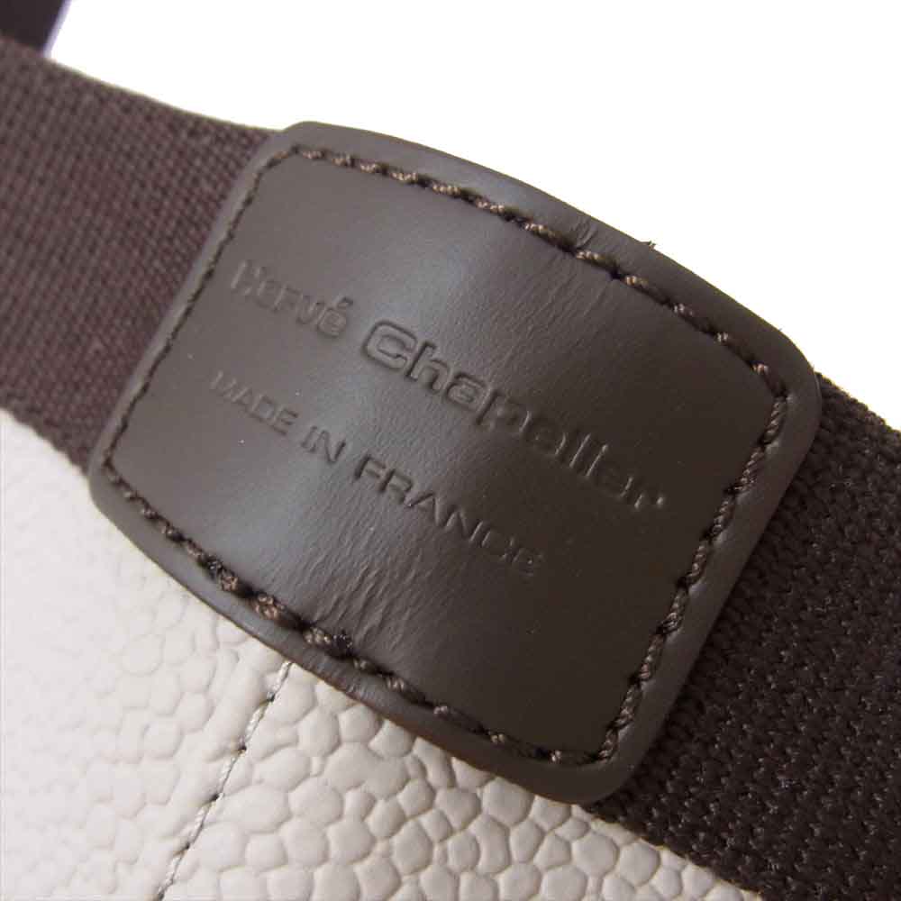 Herve Chapelier エルベ・シャプリエ 707GP リュクス 舟形トート マスティック×モカ ハンドバッグ ブラウン系【美品】【中古】