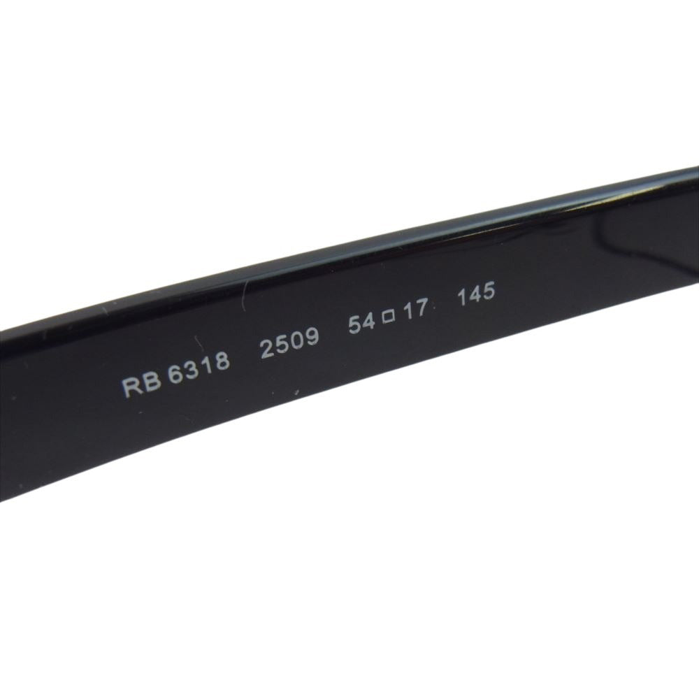 Ray-Ban レイバン RB6318 2509 度入り スクエア メガネ 眼鏡 ブラック系 54□17 145【中古】