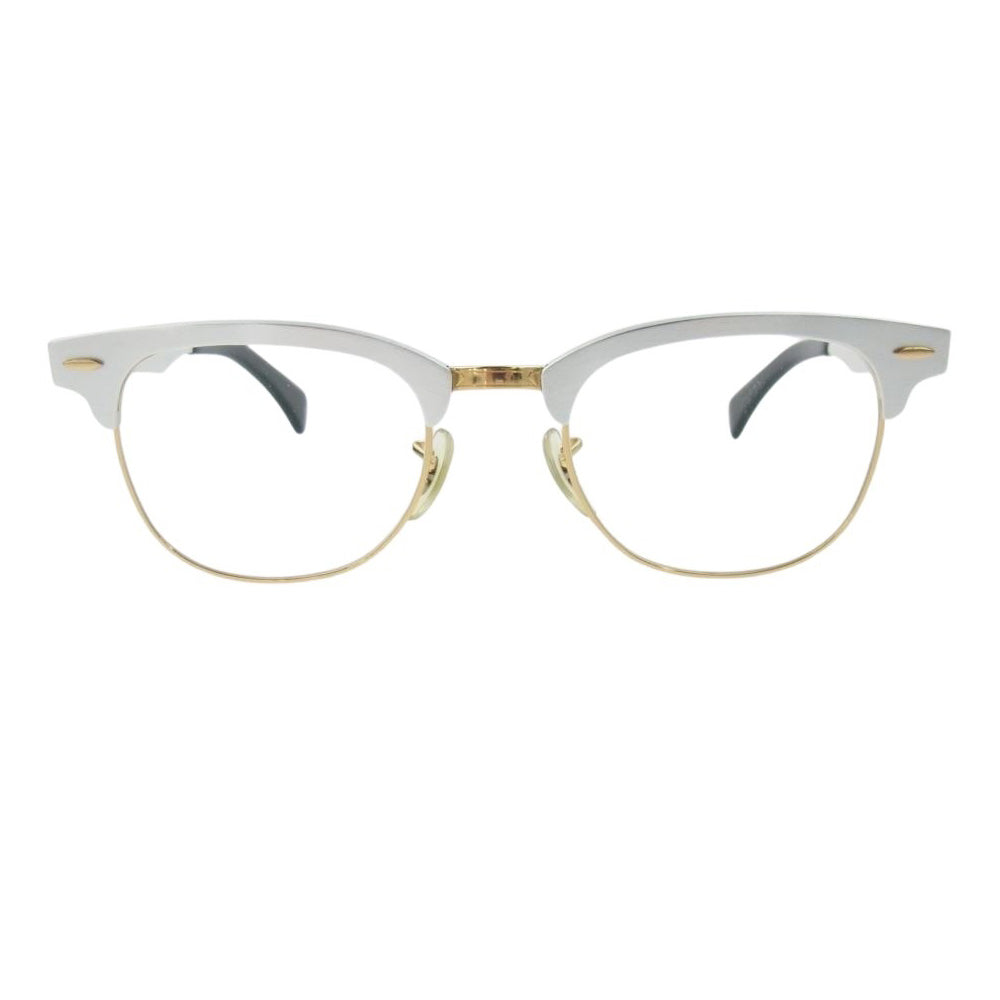 Ray-Ban レイバン RB6295 2806 度入り メタルフレーム ウェリントン メガネ 眼鏡 ブラック系 シルバー系 ゴールド系 51□21 145【中古】