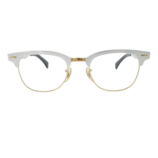 Ray-Ban レイバン RB6295 2806 度入り メタルフレーム ウェリントン メガネ 眼鏡 ブラック系 シルバー系 ゴールド系 51□21 145【中古】