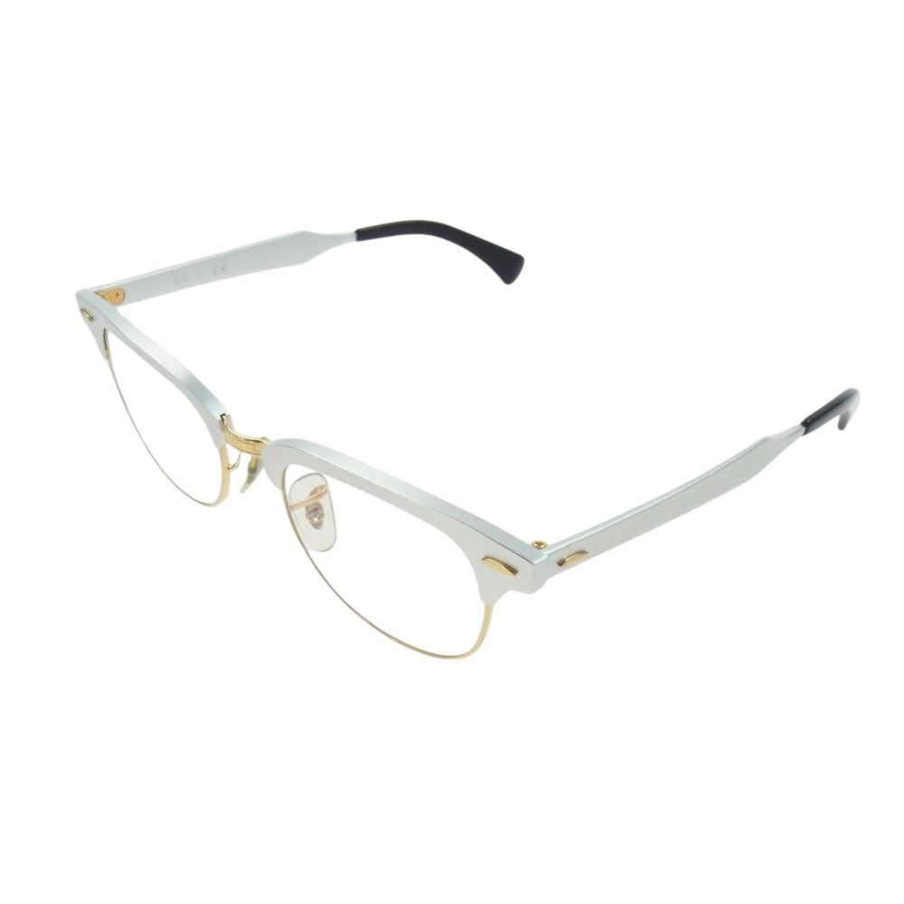 Ray-Ban レイバン RB6295 2806 度入り メタルフレーム ウェリントン メガネ 眼鏡 ブラック系 シルバー系 ゴールド系 51□21 145【中古】