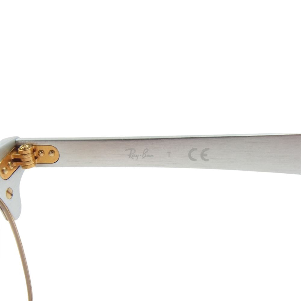 Ray-Ban レイバン RB6295 2806 度入り メタルフレーム ウェリントン メガネ 眼鏡 ブラック系 シルバー系 ゴールド系 51□21 145【中古】