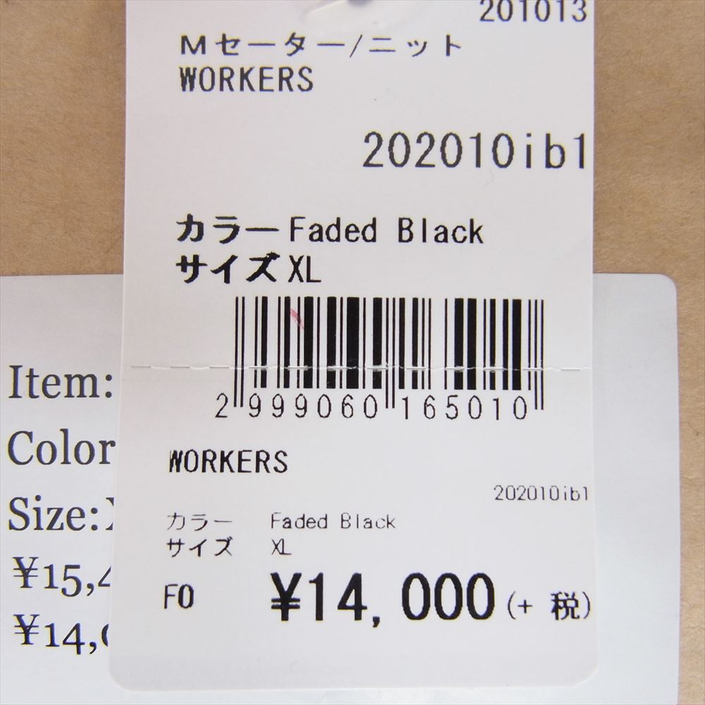 ワーカーズ USN Cotton Sweater コットン M セーター スウェット ブラック系 XL【中古】