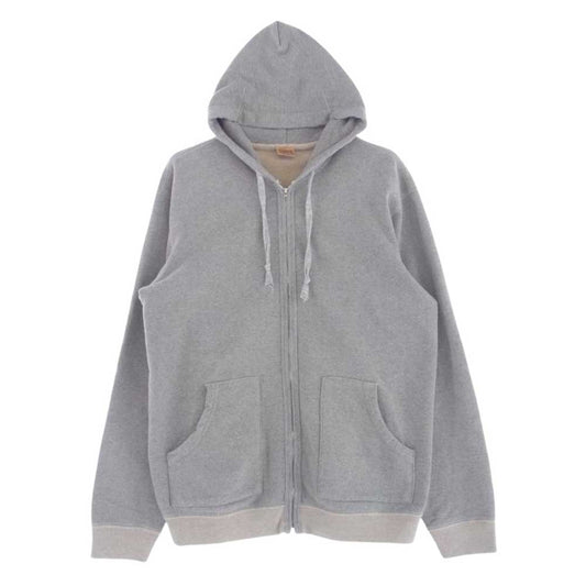 デラックスウエア SPZ-LP FULLZIP PARKA PLAIN ミディアム ウェイト フルジップ パーカー スウェット グレー系 USM【美品】【中古】