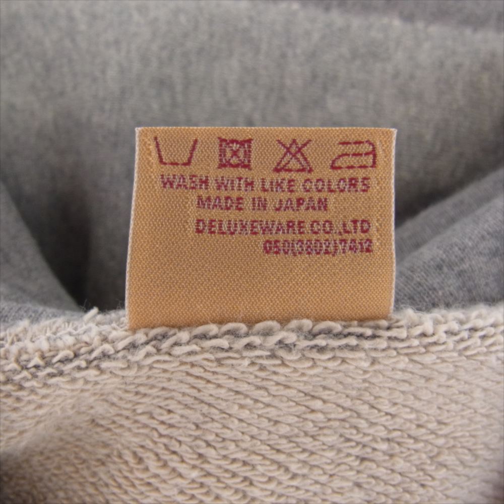 デラックスウエア SPZ-LP FULLZIP PARKA PLAIN ミディアム ウェイト フルジップ パーカー スウェット グレー系 USM【美品】【中古】