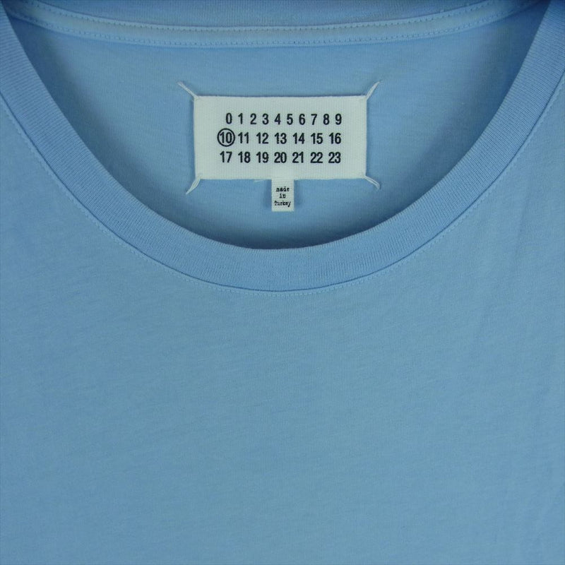 MAISON MARGIELA メゾンマルジェラ 19SS S50GC0539 10ライン 四つタグ トルコ製 半袖 クルーネック Tシャツ ライトブルー系 48【中古】