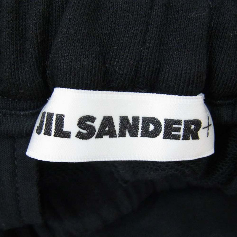 JIL SANDER ジルサンダー 21AW プラス イタリア製 ロゴ刺繍 スウェット ショーツ ハーフパンツ ブラック系 S【中古】