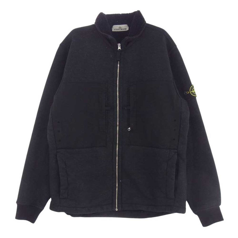 STONE ISLAND ストーンアイランド 791567256 国内正規品 PLATED TERRY FLEECE ダブルポケット フリース ジップアップ ジャケット L【中古】