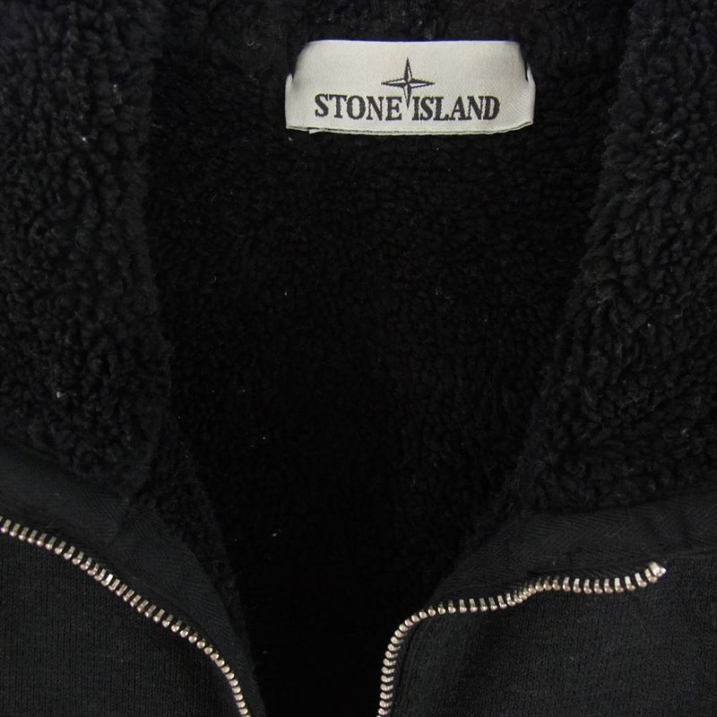 STONE ISLAND ストーンアイランド 791567256 国内正規品 PLATED TERRY FLEECE ダブルポケット フリース ジップアップ ジャケット L【中古】