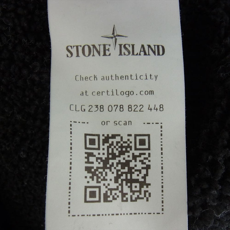 STONE ISLAND ストーンアイランド 791567256 国内正規品 PLATED TERRY FLEECE ダブルポケット フリース ジップアップ ジャケット L【中古】