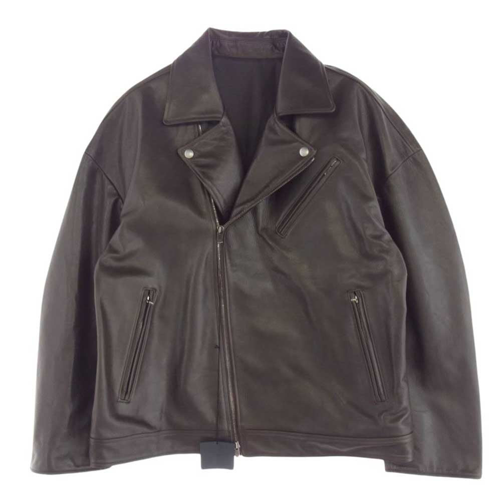 ヨーコサカモト 23AW YS-23AW-12 LEATHER RIDERS JACKET レザー ダブル ライダース ジャケット ブラウン ブラウン系 M【新古品】【未使用】【中古】