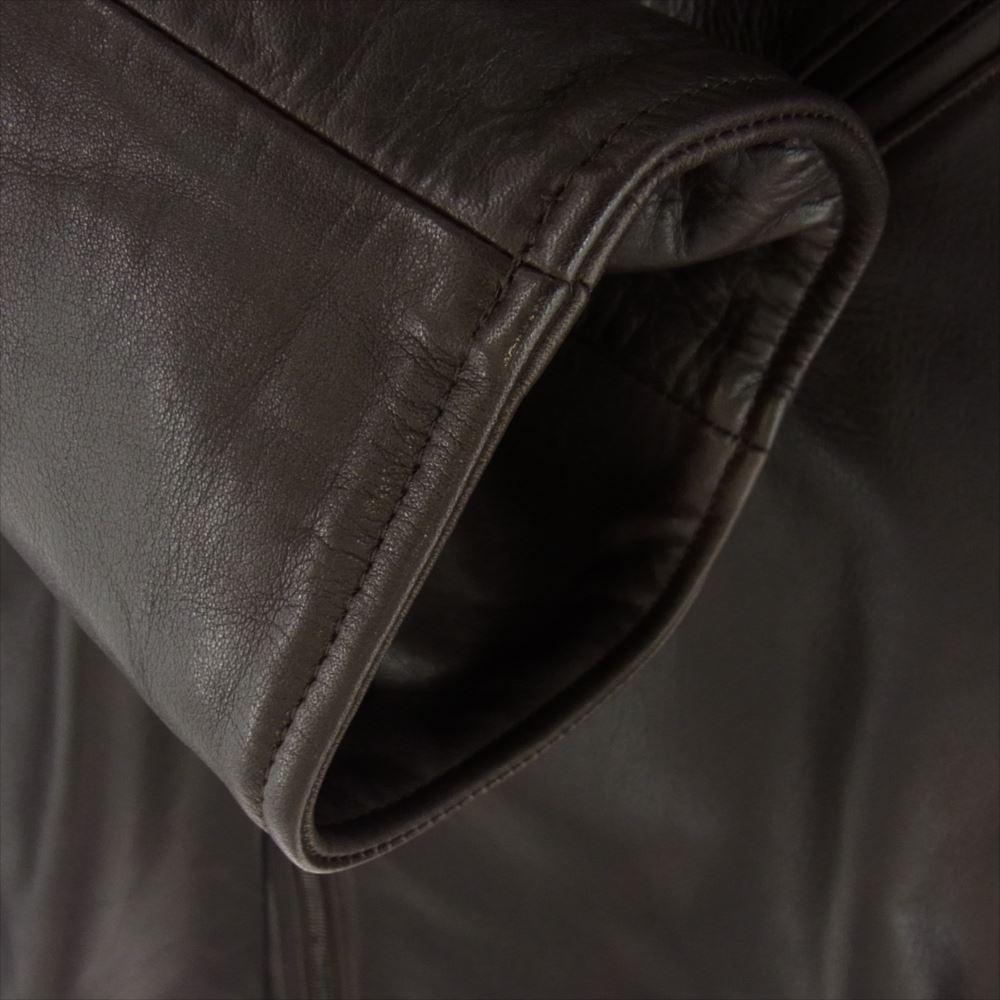 ヨーコサカモト 23AW YS-23AW-12 LEATHER RIDERS JACKET レザー ダブル ライダース ジャケット ブラウン ブラウン系 M【新古品】【未使用】【中古】