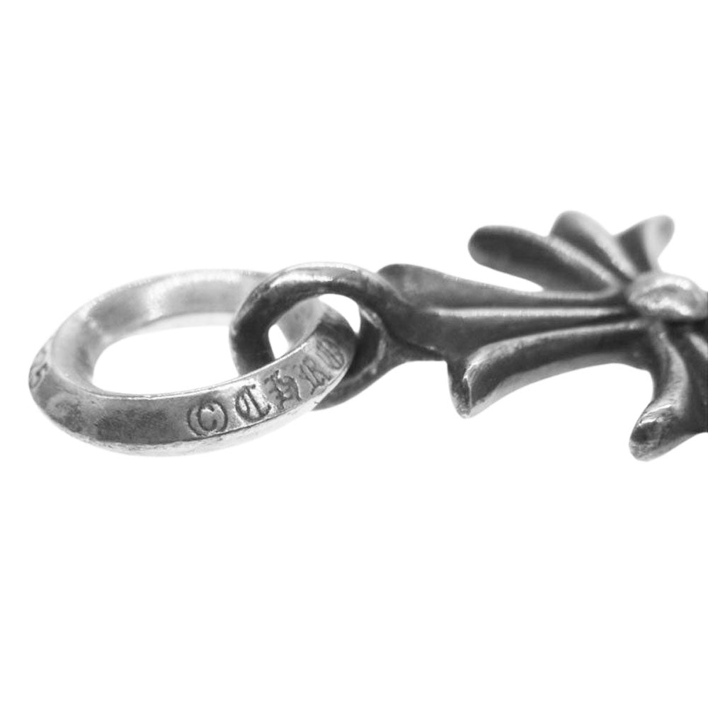 CHROME HEARTS クロムハーツ（原本有） TINY CH CROSS タイニーCHクロス チャーム ネックレス ペンダント トップ シルバー系【中古】