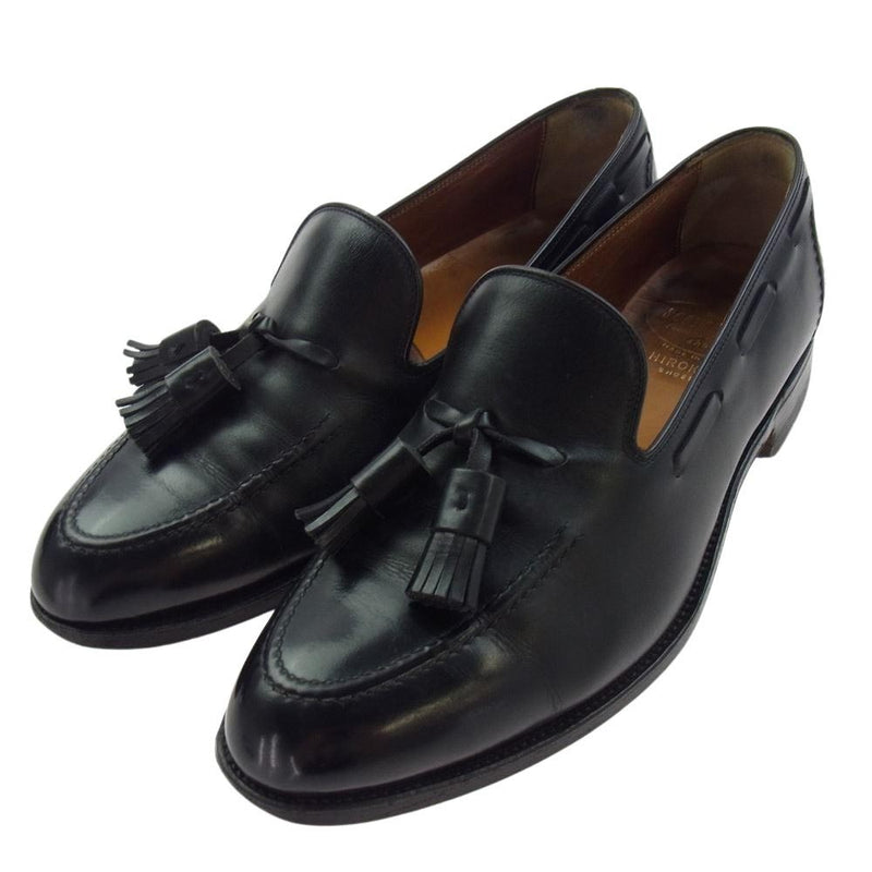 SCOTCH GRAIN スコッチグレイン tassel loafer タッセル ローファー シューズ ブラック系 26cmEE【中古】