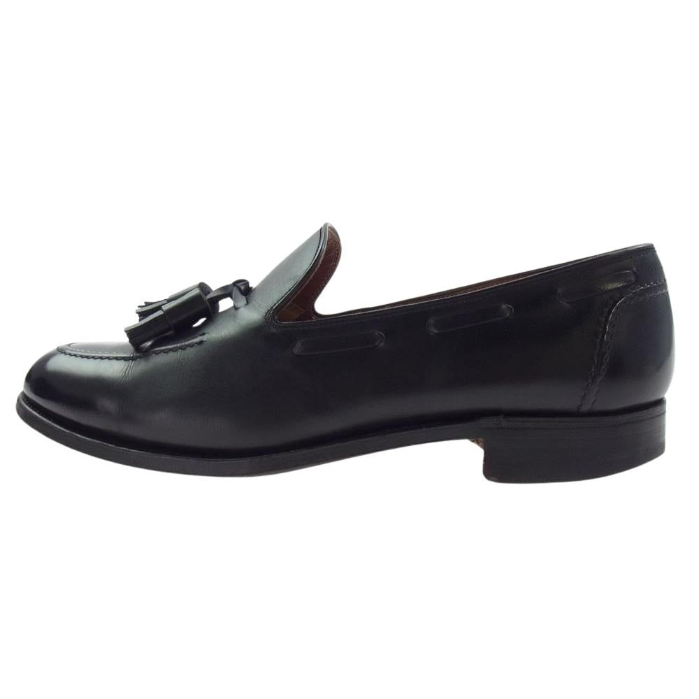 SCOTCH GRAIN スコッチグレイン tassel loafer タッセル ローファー シューズ ブラック系 26cmEE【中古】