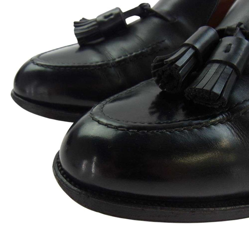 SCOTCH GRAIN スコッチグレイン tassel loafer タッセル ローファー シューズ ブラック系 26cmEE【中古】