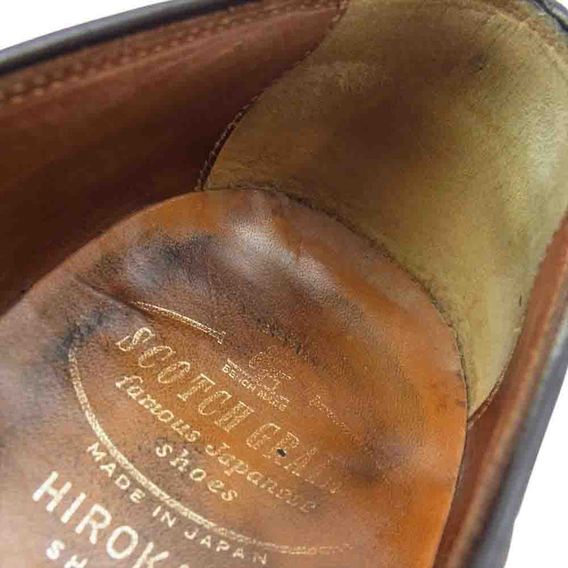 SCOTCH GRAIN スコッチグレイン tassel loafer タッセル ローファー シューズ ブラック系 26cmEE【中古】