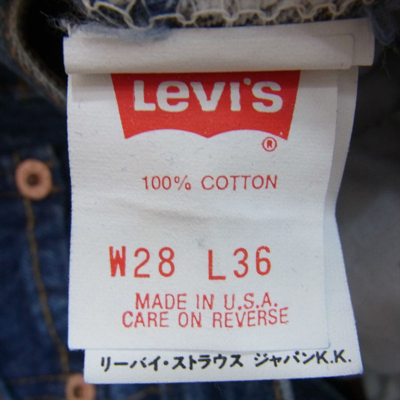 Levi's リーバイス 501-0000 501 米国製 USA製 デニム パンツ インディゴブルー系 28【極上美品】【中古】