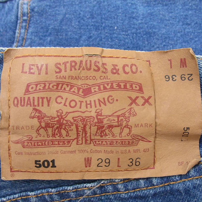 Levi's リーバイス 501-0000 501 米国製 USA製 デニム パンツ インディゴブルー系 29【極上美品】【中古】