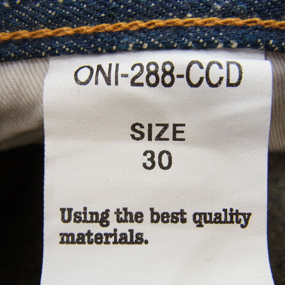 鬼デニム ONI-288-CCD オニ 14.7ozクラッシュド コンクリート デニム パンツ インディゴブルー系 30【極上美品】【中古】