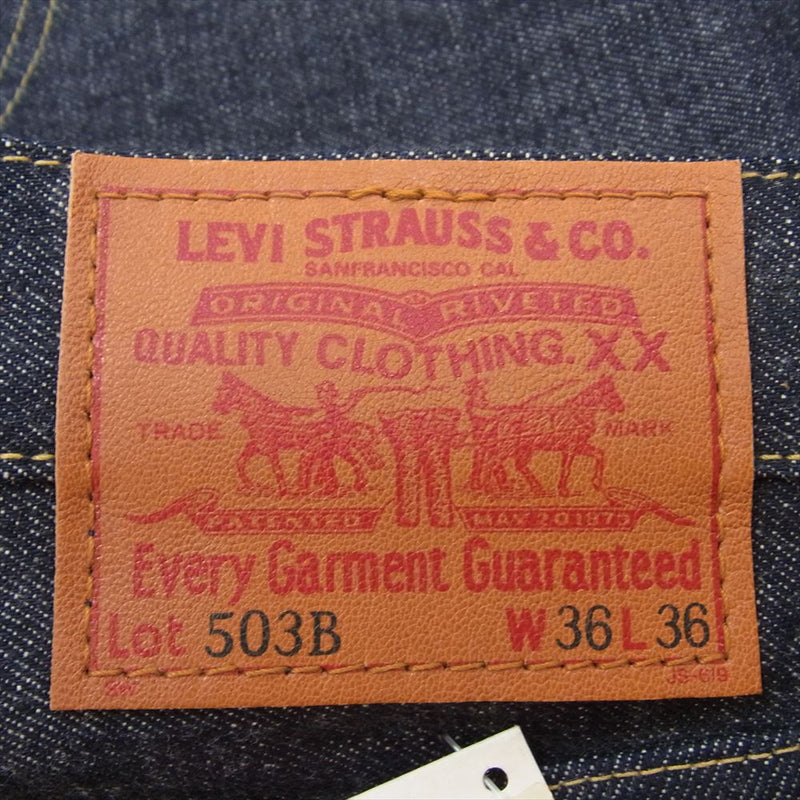 Levi's リーバイス 503B-XX0R BIG E ビッグ ボタンフライ デニム パンツ 赤耳 インディゴブルー系 36【新古品】【未使用】【中古】