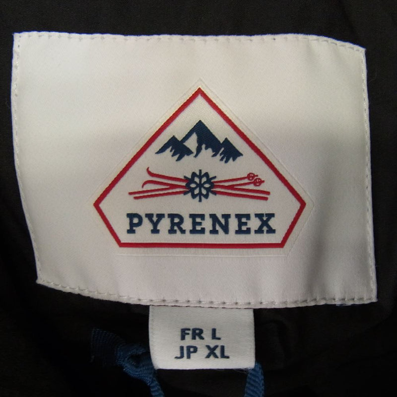 Pyrenex ピレネックス HMU026 PAU ポー フレンチギャバジン フーデッド ダウンコート ジャケット ブラック系 XL【極上美品】【中古】