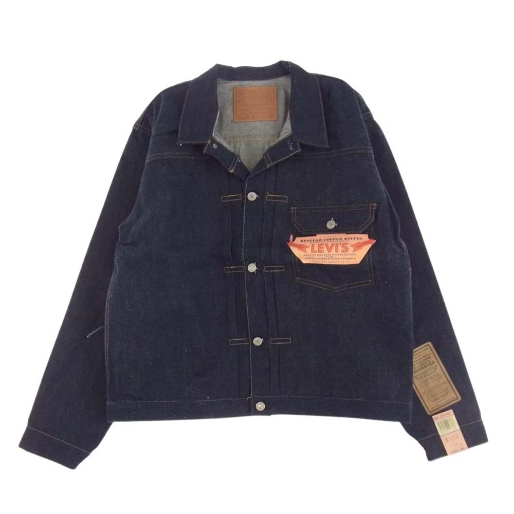 Levi's リーバイス 70501-0003 506XX 復刻 米国製 USA製 1st ファースト 裏ボタン555刻印 デニム トラッカー  ジャケット インディゴブルー系 44【新古品】【未使用】【中古】