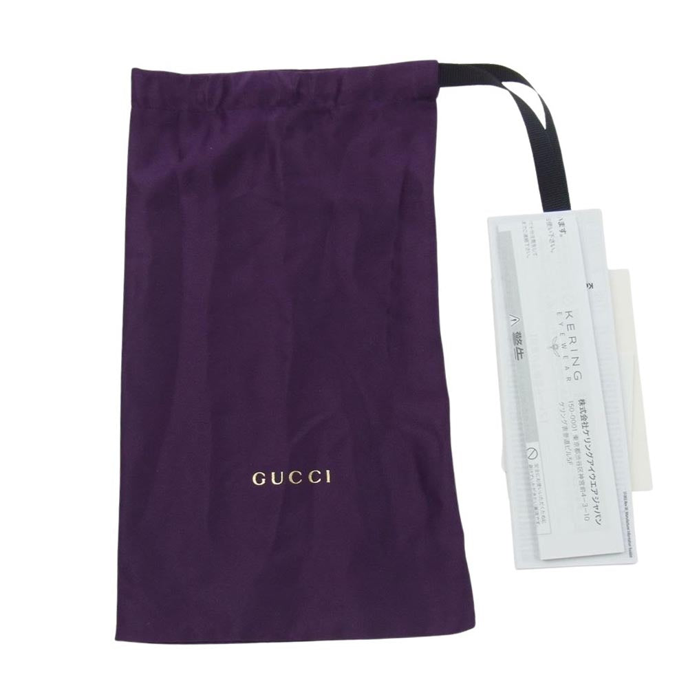 GUCCI グッチ UNB08BD7TP インターロッキングG ビー オーバル サングラス アイウェア ブラウン系【中古】