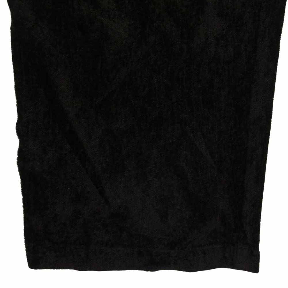 バーベルオブジェクト 24SS bo-24s-p01 velveteen ベルベット クラッシュ セミワイド テーパード パンツ ブラック系 1【中古】