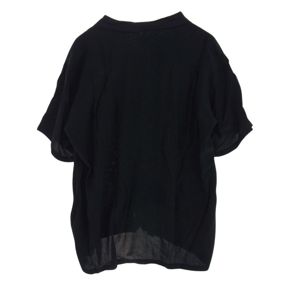 STYLE EYES スタイルアイズ オープンカラー 半袖 シャツ ブラック系 L【中古】