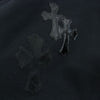 CHROME HEARTS クロムハーツ（原本無） GYM W PAPER JAM CEM CRS PTCH ハラコレザー クロスパッチ クルーネック スウェット トレーナー ブラック系 S【中古】