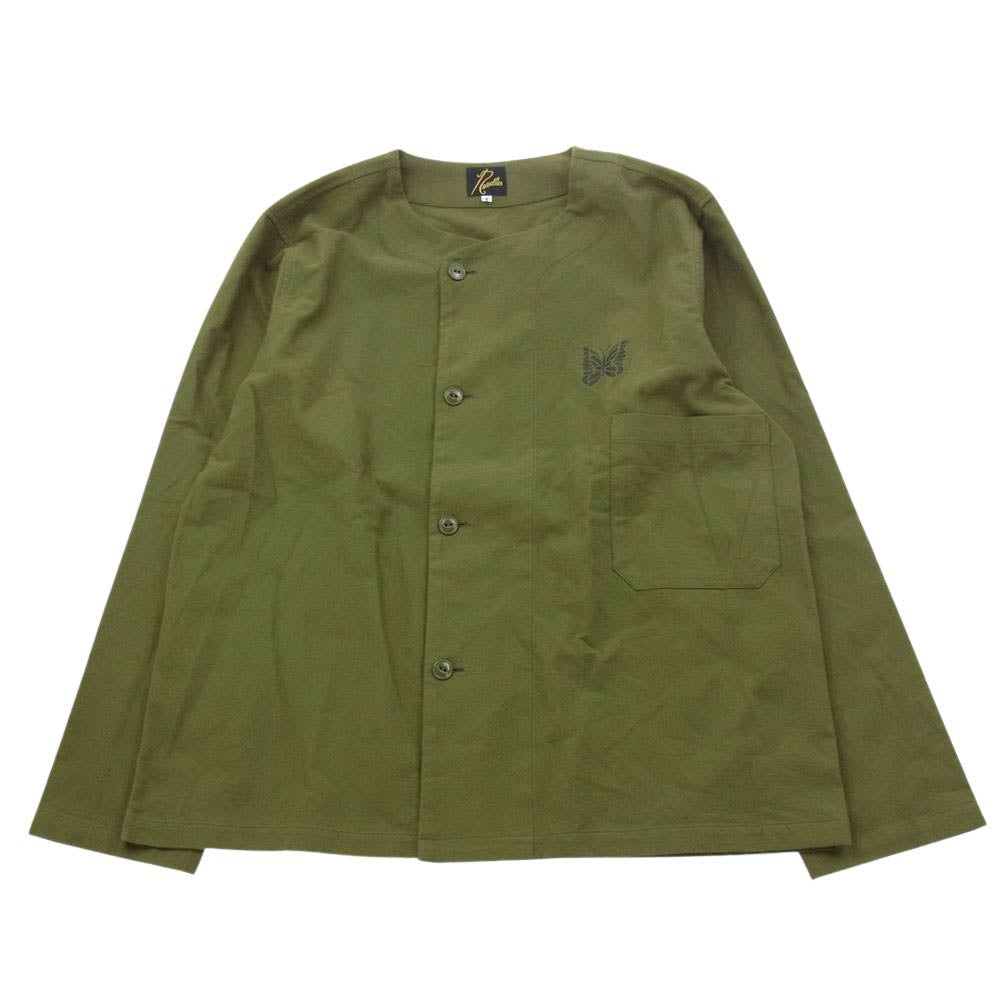 Needles ニードルス LQ209BG LQ209SH LQ209PT Pajama Set  パジャマ コットン セットアップ カーキ系 S【中古】