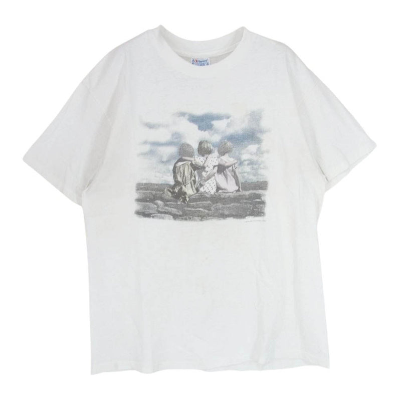 ヴィンテージ 90s ヴィンテージ Willabel Cole Mitchell Entre nous アート プリント 半袖 Tシャツ ホワイト系 Ｌ/Ｇ【中古】