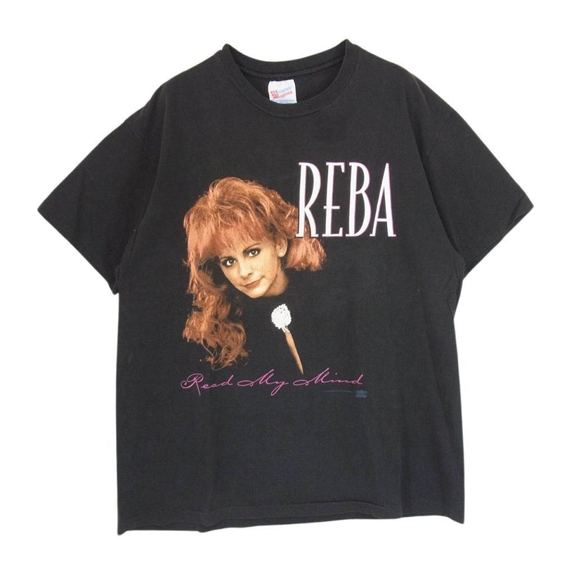 ヴィンテージ 90s USA製 ヴィンテージ Hanes ヘインズ REBA MCENTIRE リーバ マッキンタイア バンド 半袖 Tシャツ ブラック系 XL【中古】