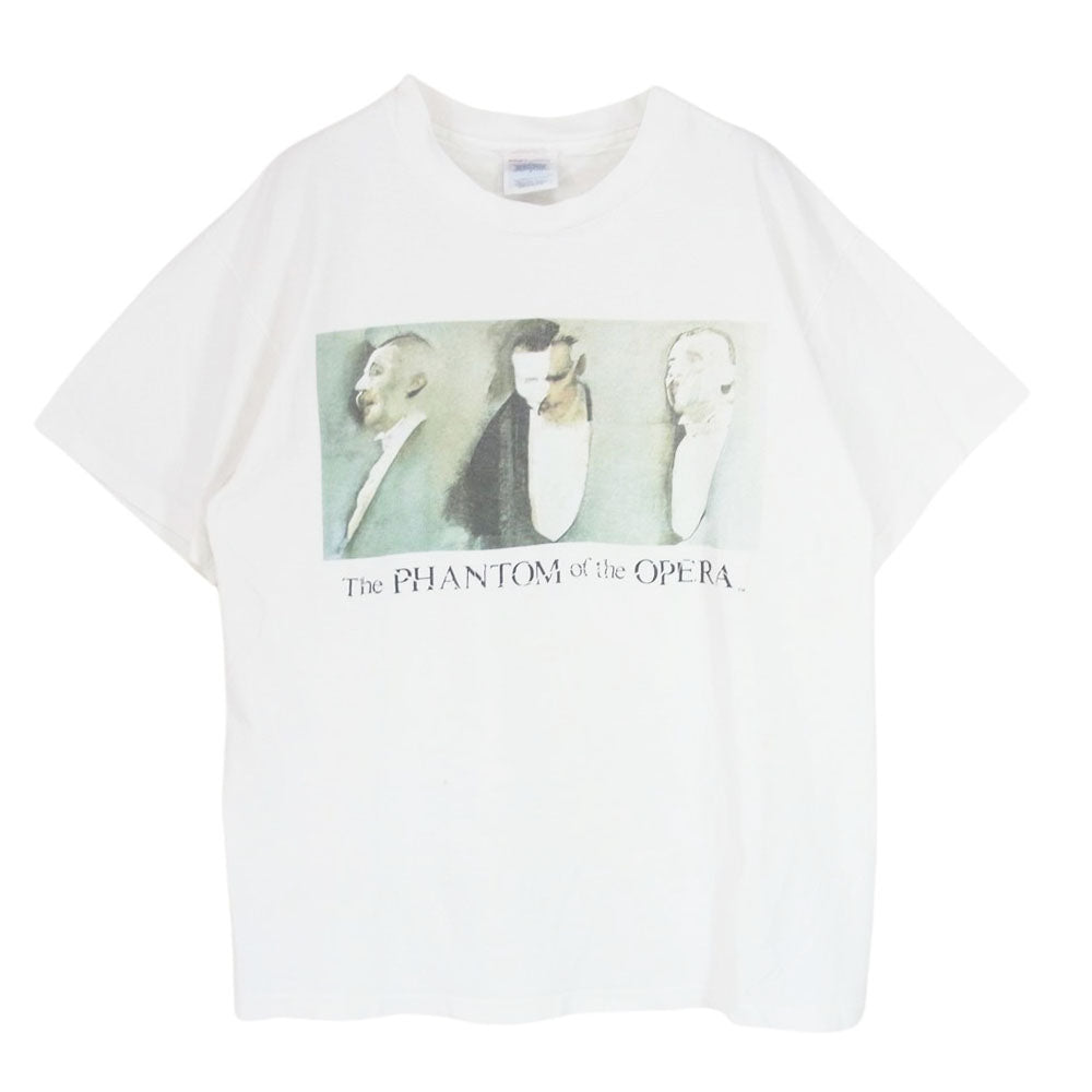 ヴィンテージ 90s ヴィンテージ THE PHANTOM OF THE OPERA オペラ座の怪人 プリント 半袖 Tシャツ ホワイト系 L【中古】