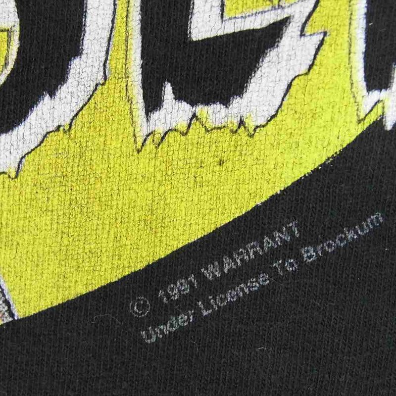 ヴィンテージ 90s USA製 ヴィンテージ Warrant ウォレント Blood Sweat & Beers ツアー 半袖 Tシャツ ブラック系 L【中古】