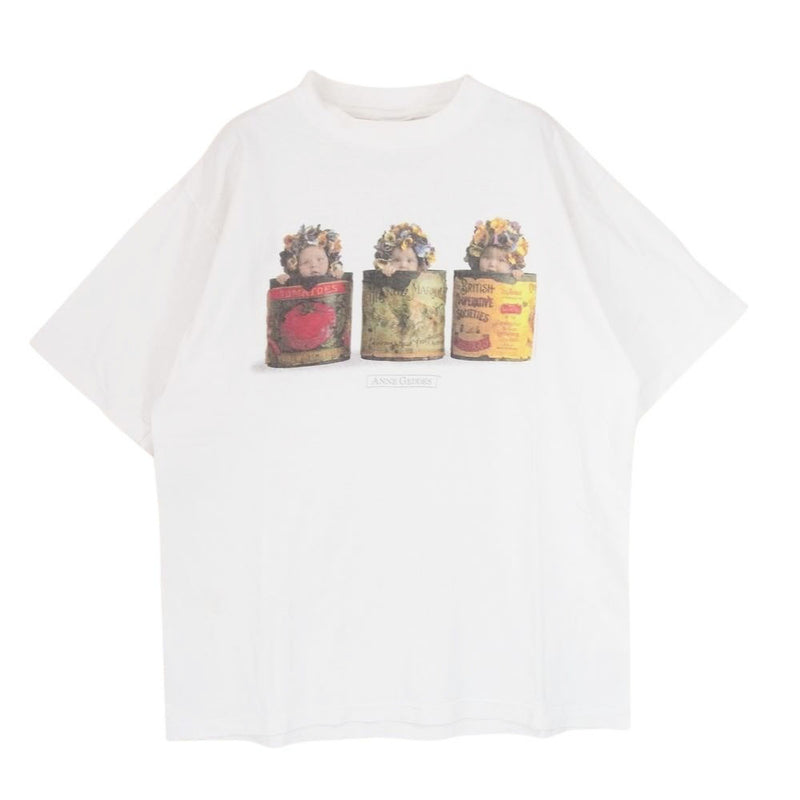 ヴィンテージ 90s USA製 ヴィンテージ ANNE GEDDES アンゲデス フォト 半袖 Tシャツ ホワイト系 L【中古】