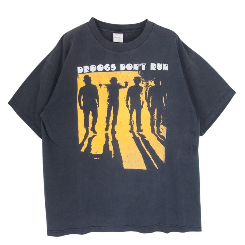 ヴィンテージ 90's ヴィンテージ A Clockwork Orange DROOGS DON'T RUN 時計仕掛けのオレンジ 映画 プリント Tシャツ ブラック系 XL【中古】