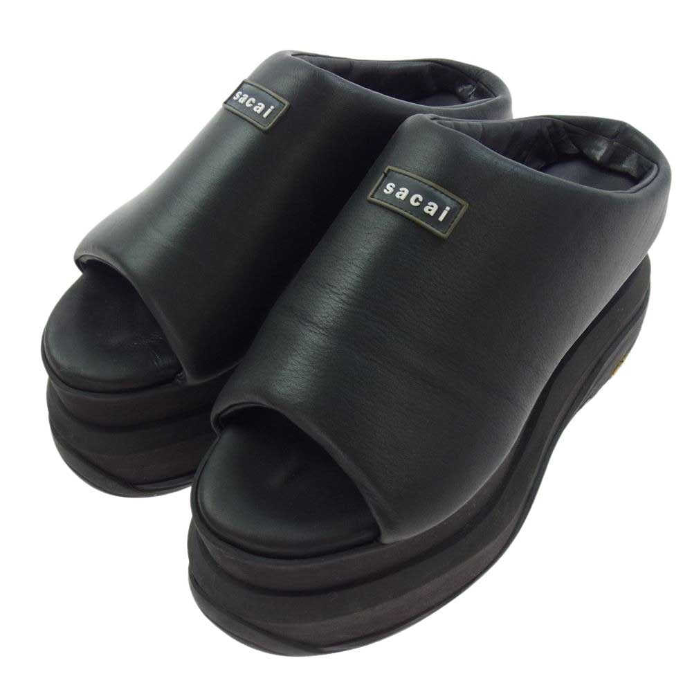 Sacai サカイ 24SS 24-07175 Padded Wedge Mules プラットフォーム サンダル ブラック系 38【中古】 –  ブランド古着 LIFE