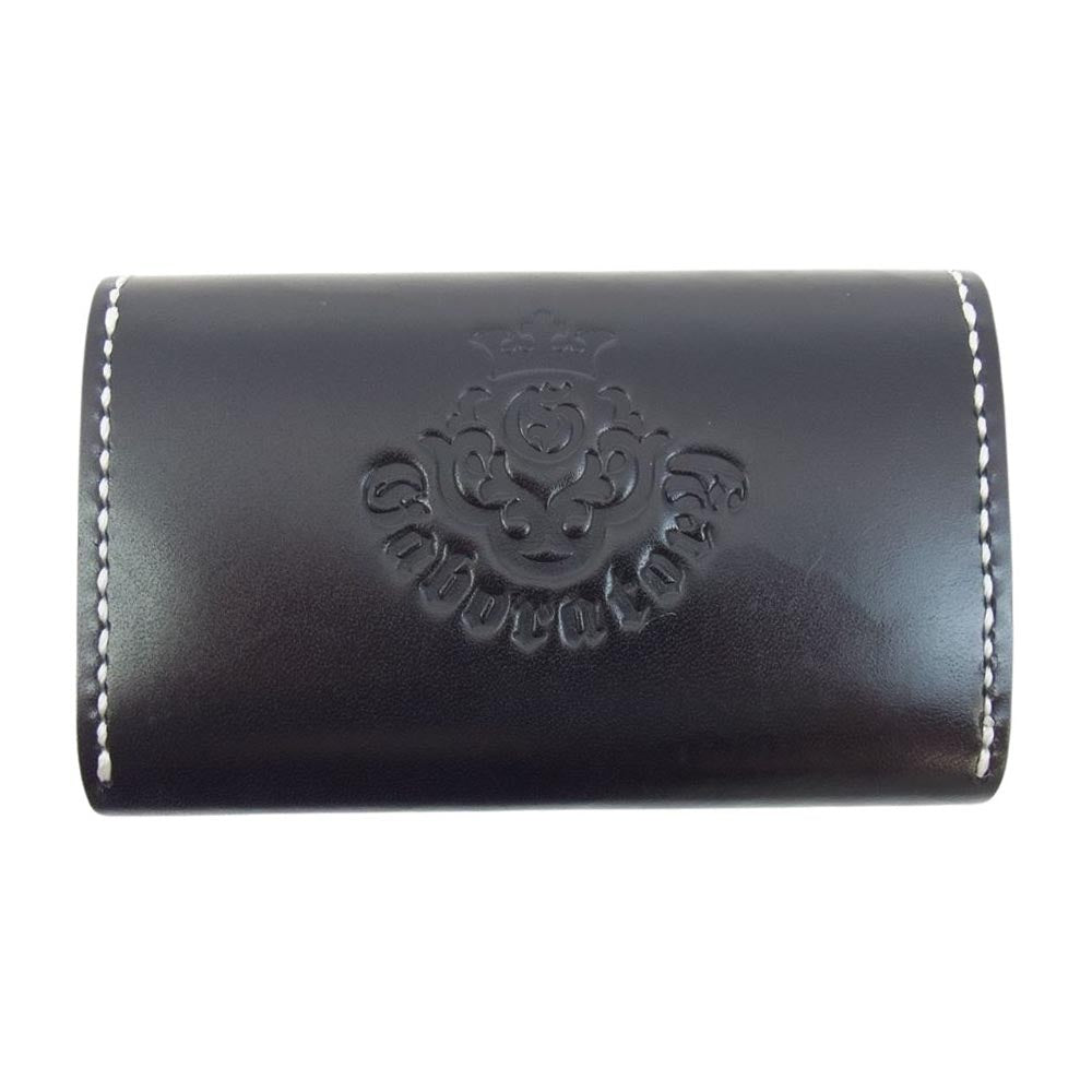 GABOR ガボール ギャランティ付属 Saddle Leather Coin ＆ Card Case サドル レザー コイン カード ケース ブラック系【美品】【中古】