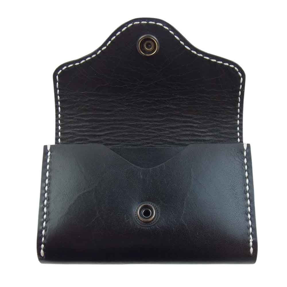 GABOR ガボール ギャランティ付属 Saddle Leather Coin ＆ Card Case サドル レザー コイン カード ケース ブラック系【美品】【中古】