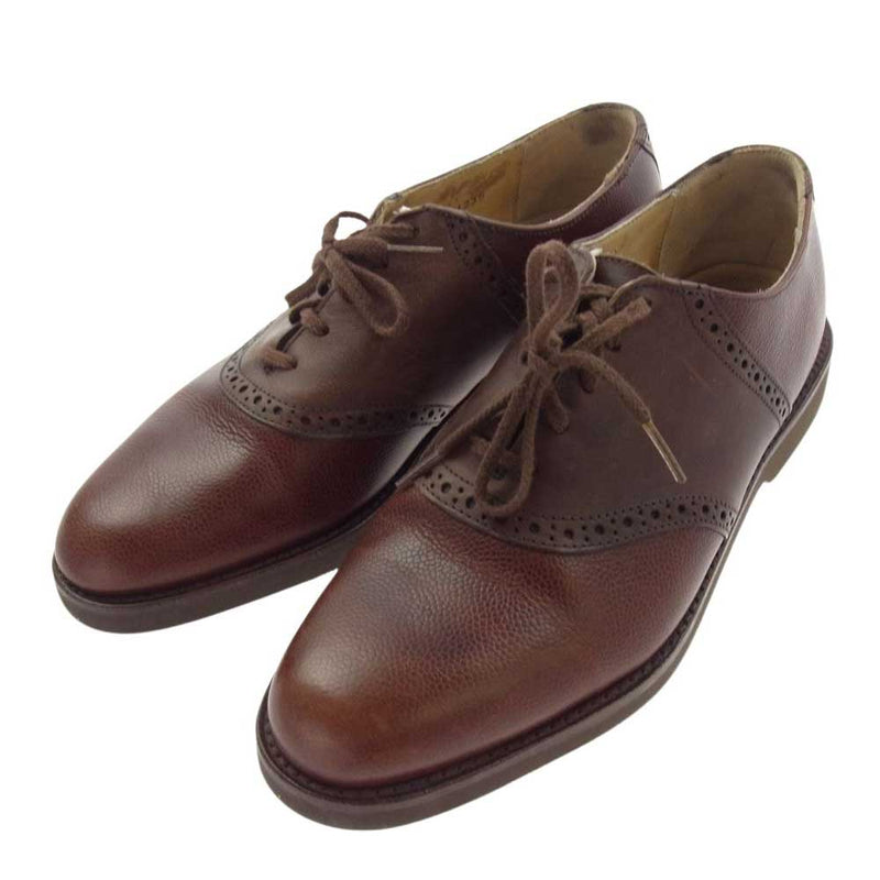 COLE HAAN コールハーン 5779 281235 USA製 サドル レザー シューズ ブラウン系 9D【中古】