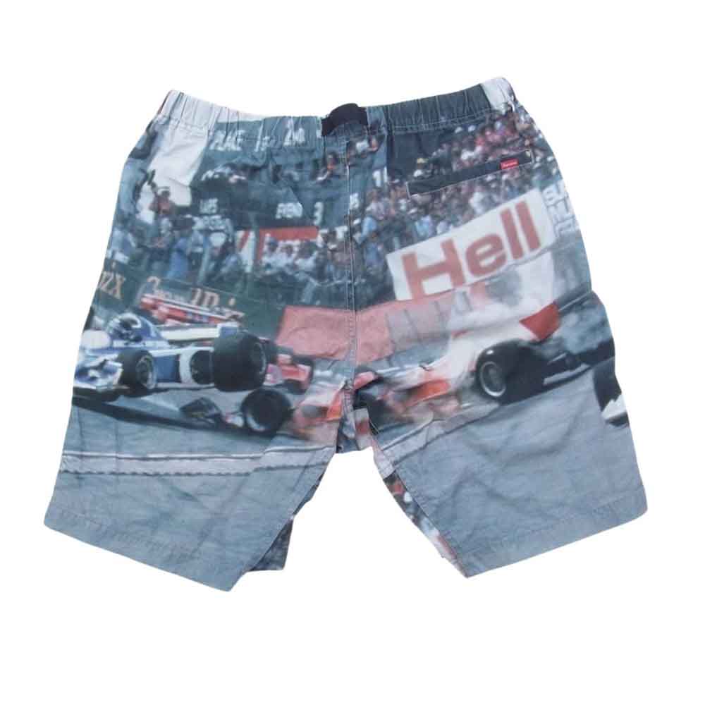 Supreme シュプリーム 19SS Grand Prix Belted Short レーシングプリント 総柄 ベルテッド ベルト付き ショーツ ショート ハーフ パンツ  マルチカラー系 M【中古】