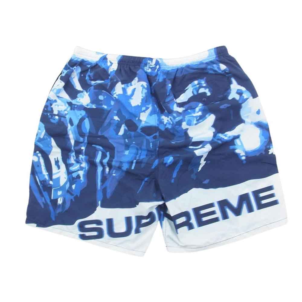 Supreme シュプリーム 20SS Racing Water Short レーシング ウォーター ショーツ 総柄 ロゴ スイム ショート ハーフ パンツ ブルー系 M【中古】