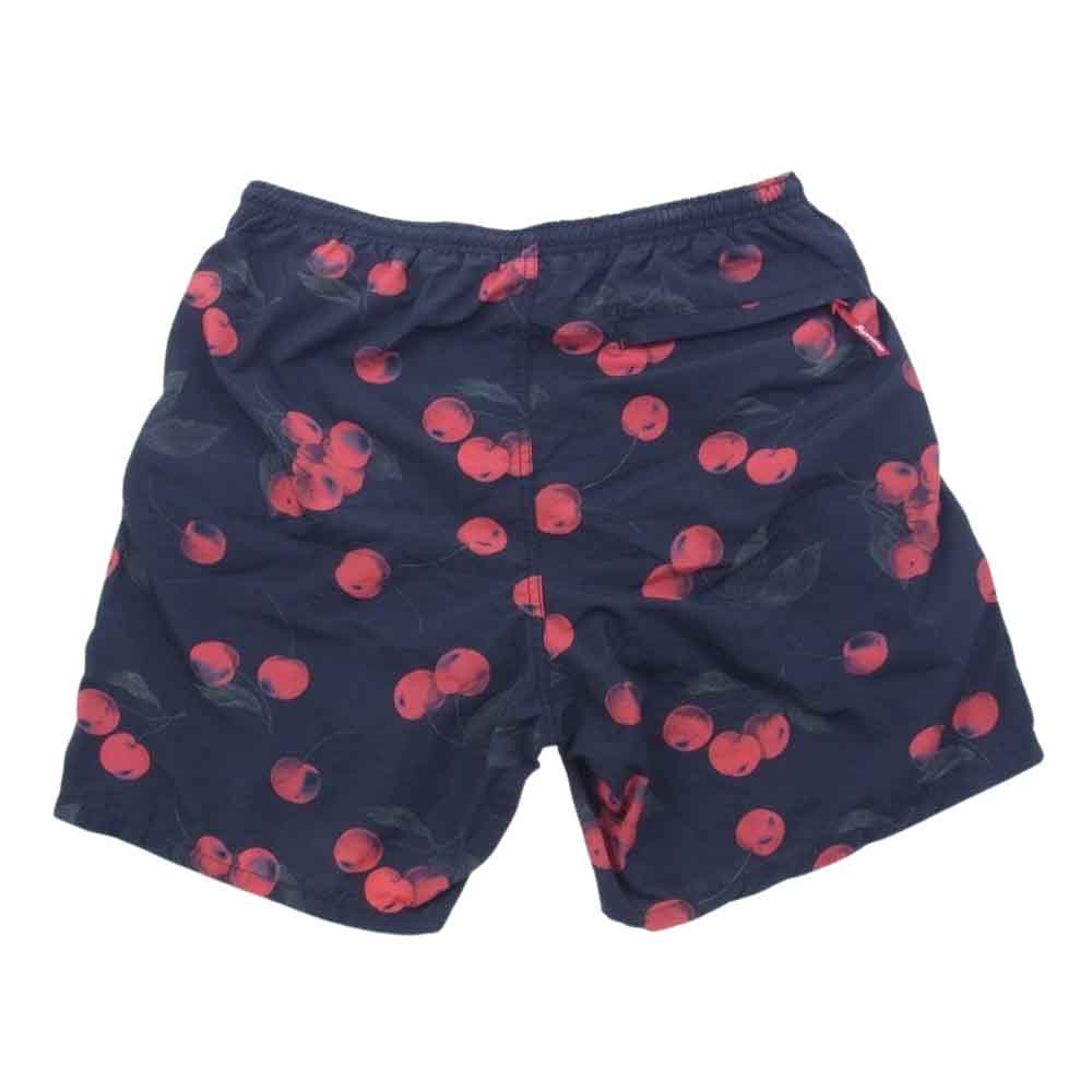 Supreme シュプリーム 19SS Cherry Nylon Water Short  チェリー ナイロン ウォーター ショーツ 総柄 ロゴ スイム ショート ハーフ パンツ ブラック系 M【中古】