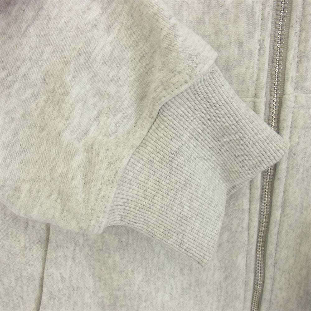 STUSSY ステューシー 1974935 Skate Tough Zip Hoodie ロゴ プリント ジップアップ フーディー パーカー ホワイト系 グレー系 L【極上美品】【中古】